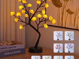 Table Lamp Flower Tree Rose Lamps Fairy Desk Night Lights USB Operated Gifts For Wedding Valentine Christmas Decoration