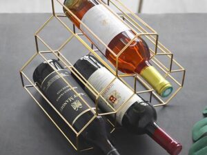Creative Geometric Wine Rack Metal Simple Household Grape Wine Rack Restaurant Living Room Bar Wine Cabinet Wine Display