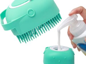 Pet Dog Shampoo Massager Brush Cat Massage Comb Grooming Scrubber Shower Brush For Bathing Short Hair Soft Silicone Brushes