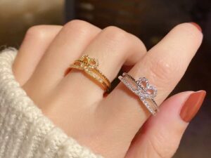 Love Ring Female Internet Celebrity Light Luxury High-end Sense Niche Design