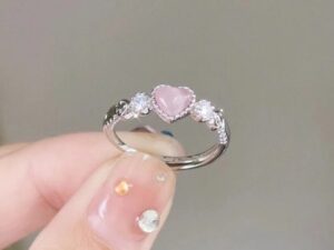 Niche Design Heart-shaped Adjustable Open Ring